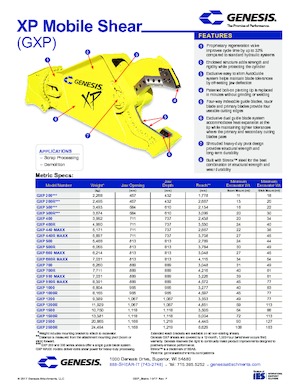 Acélvágógépek Genesis GXP 700R