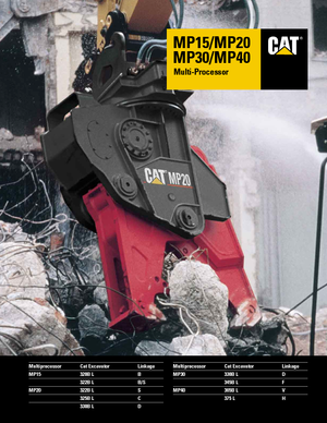 Acélvágógépek Caterpillar MP15S