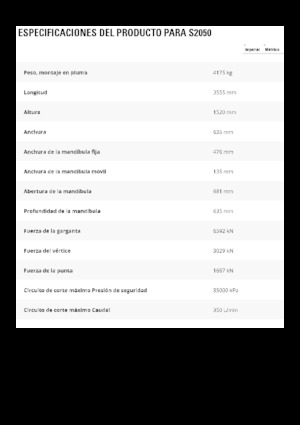 Acélvágógépek Caterpillar S2050