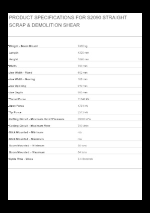 Acélvágógépek Caterpillar S2090