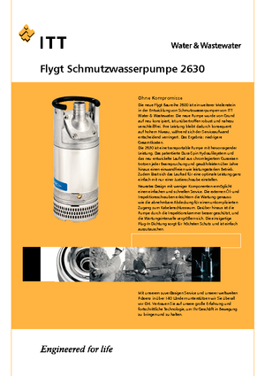 Szannyiszap szivattyúk Flygt-Pumpen 2630 LR 251