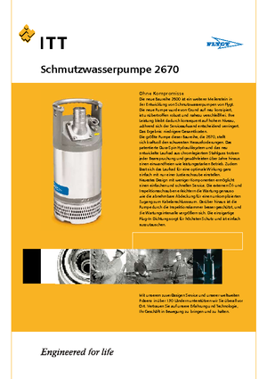Szannyiszap szivattyúk Flygt-Pumpen 2670 LR 226