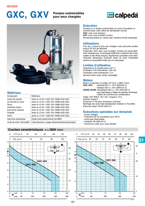 Szannyiszap szivattyúk Calpeda GXC 40 A
