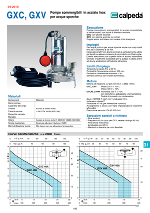Szannyiszap szivattyúk Calpeda GXV 40 B