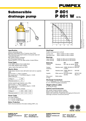 Szannyiszap szivattyúk Pumpex P 801 N 32