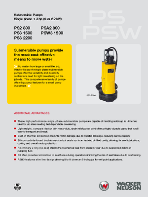 Szannyiszap szivattyúk Wacker Neuson PSA2 800