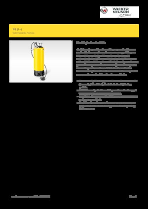 Szannyiszap szivattyúk Wacker Neuson PST2 400