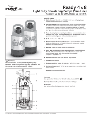 Szannyiszap szivattyúk Flygt-Pumpen Ready 8