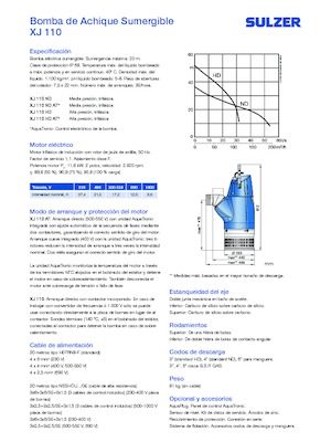 Szannyiszap szivattyúk Sulzer XJ 110 ND