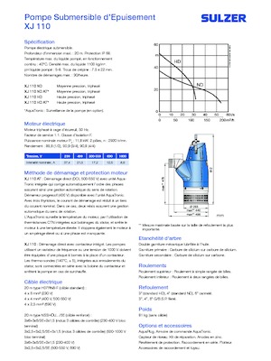 Szannyiszap szivattyúk Sulzer XJ 110 ND