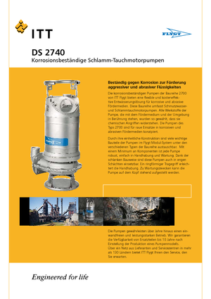 Szennyvízszivattyúk Flygt-Pumpen DS 2740 LR 243