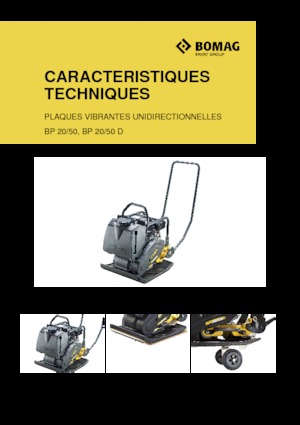 Egyirányú vibrolapok Bomag BP 20/50