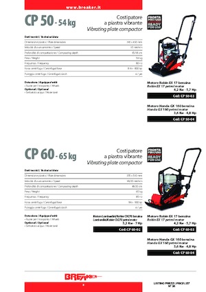Egyirányú vibrolapok Breaker CP 60-03