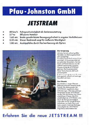 Seprőgépkocsik jobb oldali szívófejjel Pfau-Johnston KSA 625