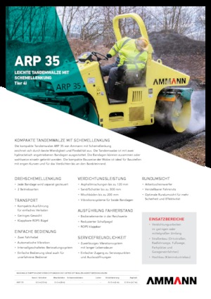 Tandem vibrohengerek Ammann ARP 35
