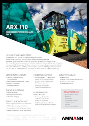Tandem vibrohengerek Ammann ARX 110