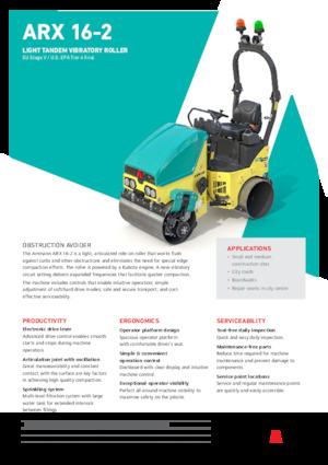 Tandem vibrohengerek Ammann ARX 16-2