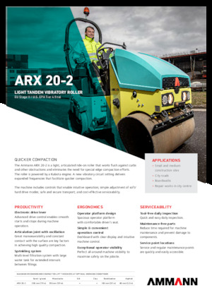 Tandem vibrohengerek Ammann ARX 20-2