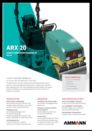 Tandem vibrohengerek Ammann ARX 20