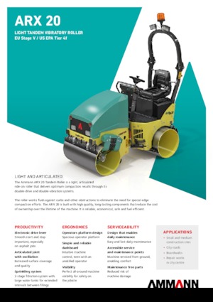 Tandem vibrohengerek Ammann ARX 20 T4f