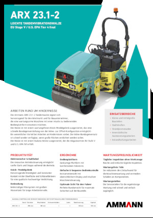 Tandem vibrohengerek Ammann ARX 23.1-2