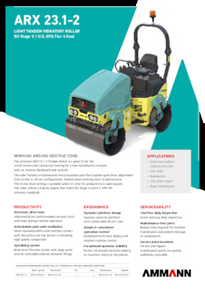 Tandem vibrohengerek Ammann ARX 23.1-2