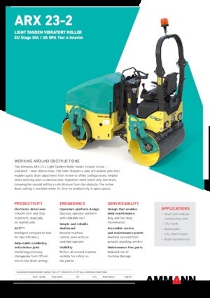 Tandem vibrohengerek Ammann ARX 23-2 T4f