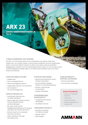 Tandem vibrohengerek Ammann ARX 23