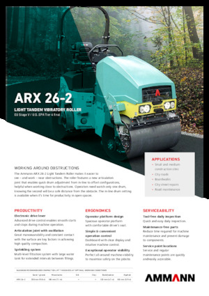 Tandem vibrohengerek Ammann ARX 26-2
