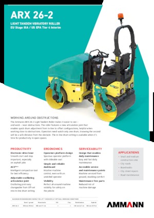 Tandem vibrohengerek Ammann ARX 26-2 T4f