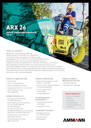 Tandem vibrohengerek Ammann ARX 26