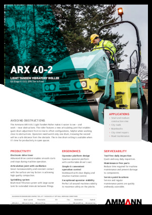 Tandem vibrohengerek Ammann ARX 40 -2
