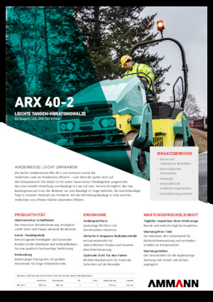 Tandem vibrohengerek Ammann ARX 40-2