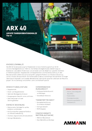Tandem vibrohengerek Ammann ARX 40