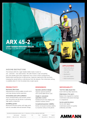 Tandem vibrohengerek Ammann ARX 45-2