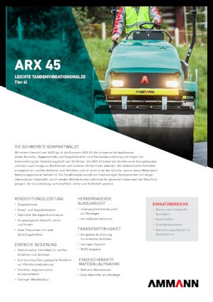 Tandem vibrohengerek Ammann ARX 45