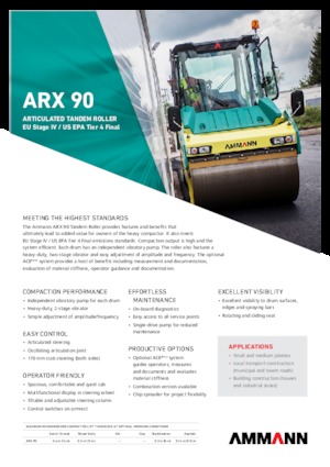 Tandem vibrohengerek Ammann ARX 90 T 4f