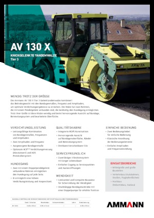 Tandem vibrohengerek Ammann AV 130 X