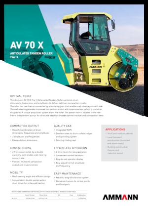 Tandem vibrohengerek Ammann AV 70 X