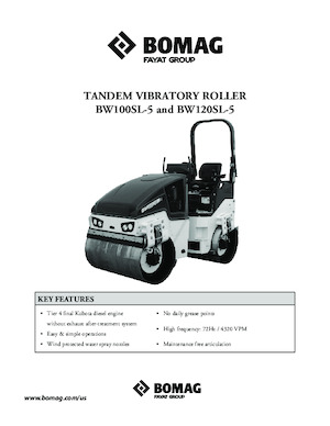 Tandem vibrohengerek Bomag BW 100 SL-5