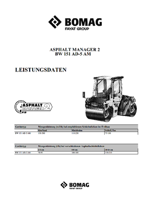 Tandem vibrohengerek Bomag BW 151 AD-5 AM