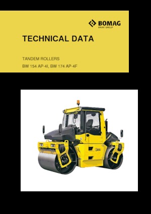 Tandem vibrohengerek Bomag BW 174 APO 4f