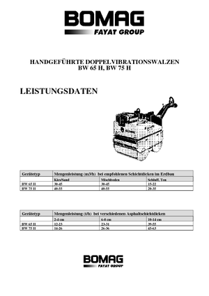 Tandem vibrohengerek Bomag BW 65 H