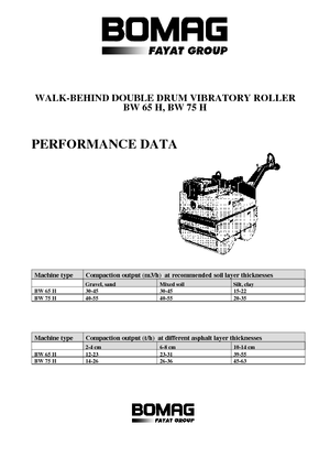 Tandem vibrohengerek Bomag BW 65 H E-Start