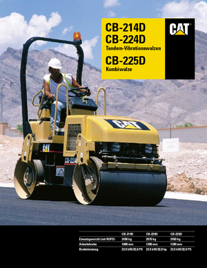 Tandem vibrohengerek Caterpillar CB 225 D