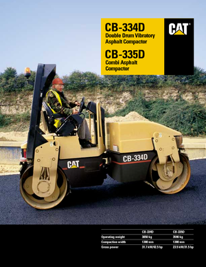 Tandem vibrohengerek Caterpillar CB 334 D