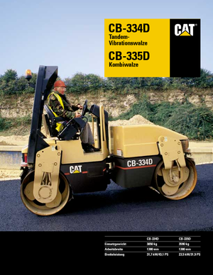 Tandem vibrohengerek Caterpillar CB 334 D