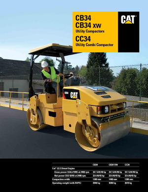 Tandem vibrohengerek Caterpillar CB34