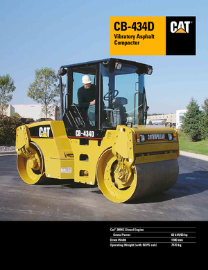 Tandem vibrohengerek Caterpillar CB434D