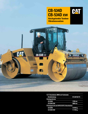 Tandem vibrohengerek Caterpillar CB534D